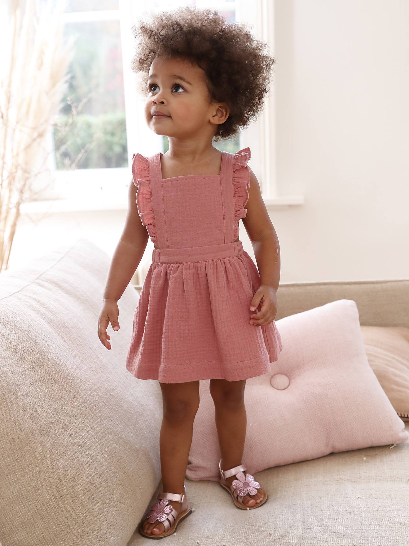 Mädchen Baby Latzkleid