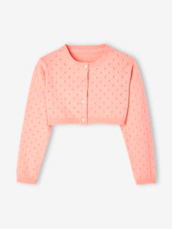 Maedchenkleidung-Pullover, Strickjacken & Sweatshirts-Strickjacken-Mädchen Bolero, Pointelle-Strick