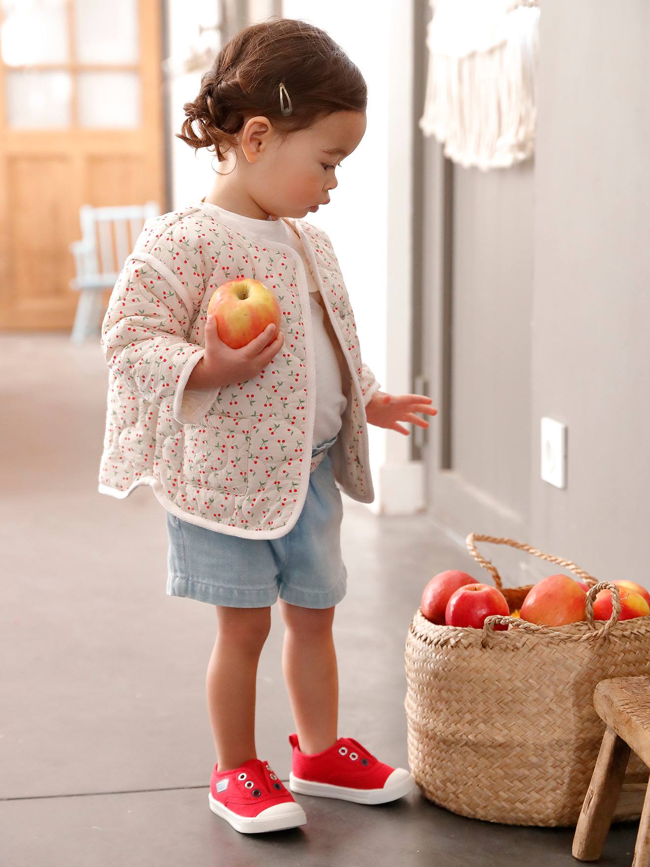 Thumbnail - Baby Paperbag-Shorts mit Stoffgürtel