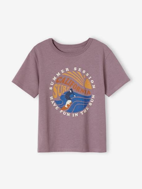 Jungen T-Shirt, grafischer Print Oeko-Tex - grau+hellblau+violett+wollweiß - 11