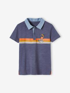 Jungenkleidung-Shirts, Poloshirts & Rollkragenpullover-Jungen Poloshirt, Materialmix