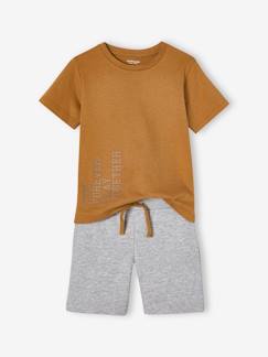 Jungenkleidung-Sets-Jungen Sport-Set: T-Shirt & Sweatshorts