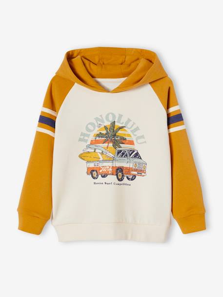 Jungen Kapuzensweatshirt mit Print - blau+dunkelblau+nachtblau - 7