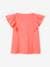Mädchen T-Shirt mit Volants - koralle+pfirsich+salbeigrün - 2
