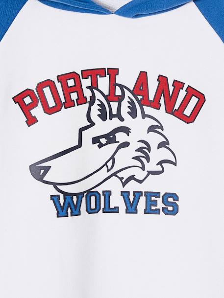 Kurzärmeliges Jungen Sport-Kapuzensweatshirt, Portland - weiß - 3