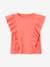 Mädchen T-Shirt mit Volants - koralle+pfirsich+salbeigrün - 1