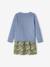 Mädchen-Set: Kleid + Cardigan - blau+marine bedruckt+graublau+pfirsich+wollweiß bedruckt - 15