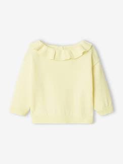 Babymode-Pullover, Strickjacken & Sweatshirts-Baby Pullover mit Rüschenkragen Oeko-Tex