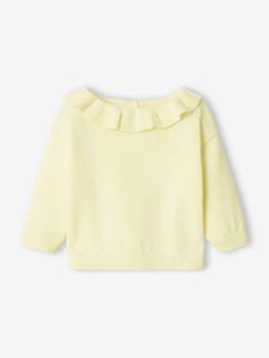 Babymode-Pullover, Strickjacken & Sweatshirts-Pullover-Baby Pullover mit Rüschenkragen