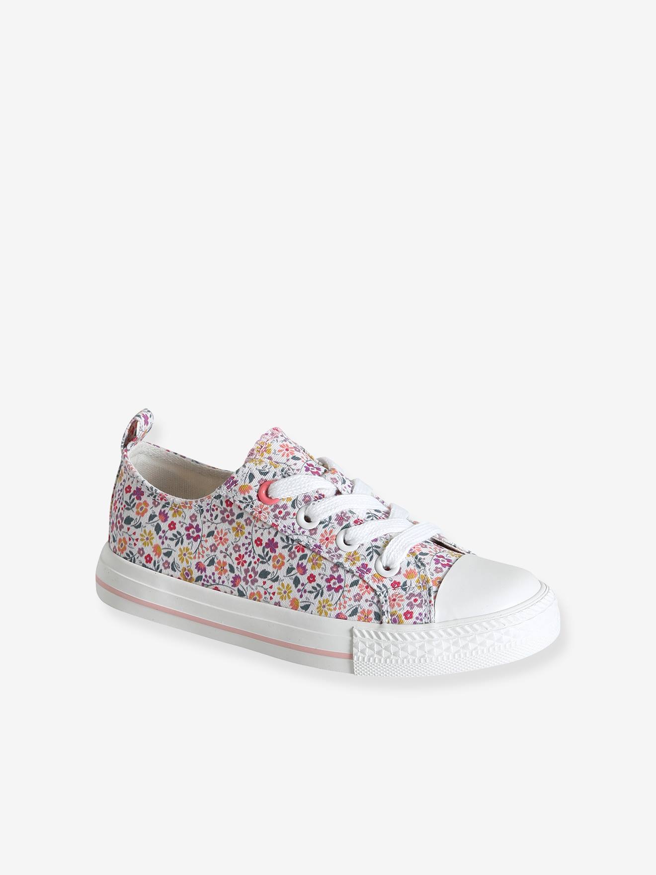 Mädchen Stoff-Sneakers mit Reißverschluss