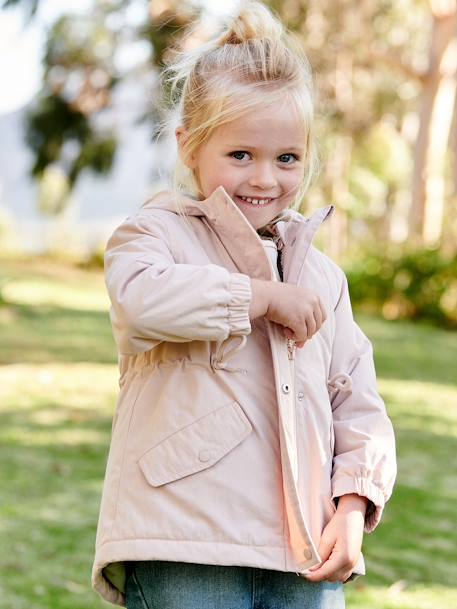 3-in-1 Mädchen Übergangsjacke mit Recyclingmaterial - aqua+zartrosa - 13