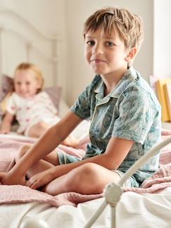 Jungenkleidung-Schlafanzüge-2-teiliger Jungen Schlafanzug mit Dschungel-Print
