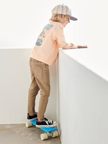 Jungen Slim-Fit-Hose, Hüftweite COMFORT - beige+dunkelblau+hellblau+ziegel - 1