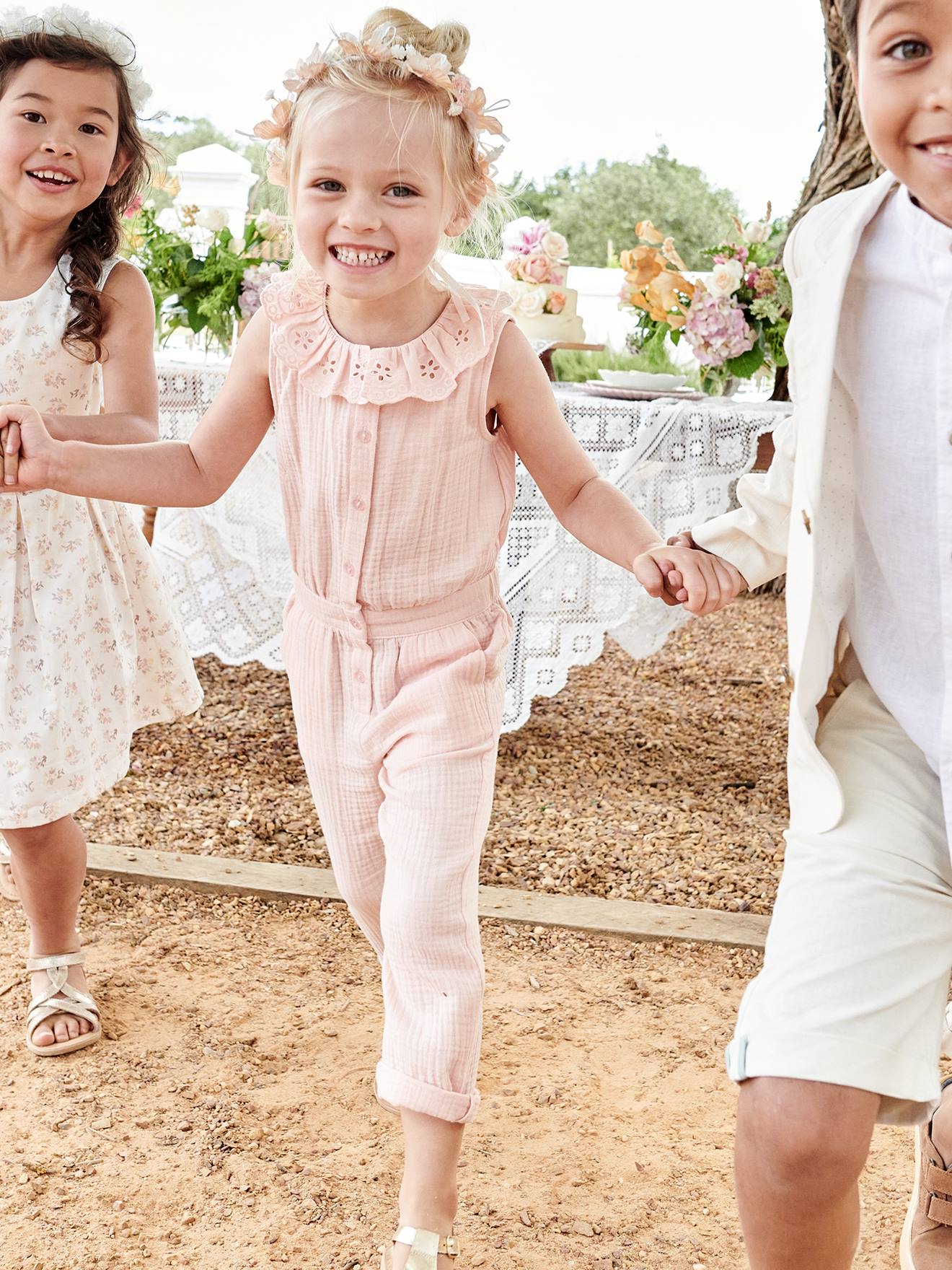 Mädchen Jumpsuit aus Musselin