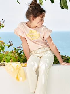 Maedchenkleidung-Shirts & Rollkragenpullover-Mädchen T-Shirt mit Volantärmeln „Bon Voyage“