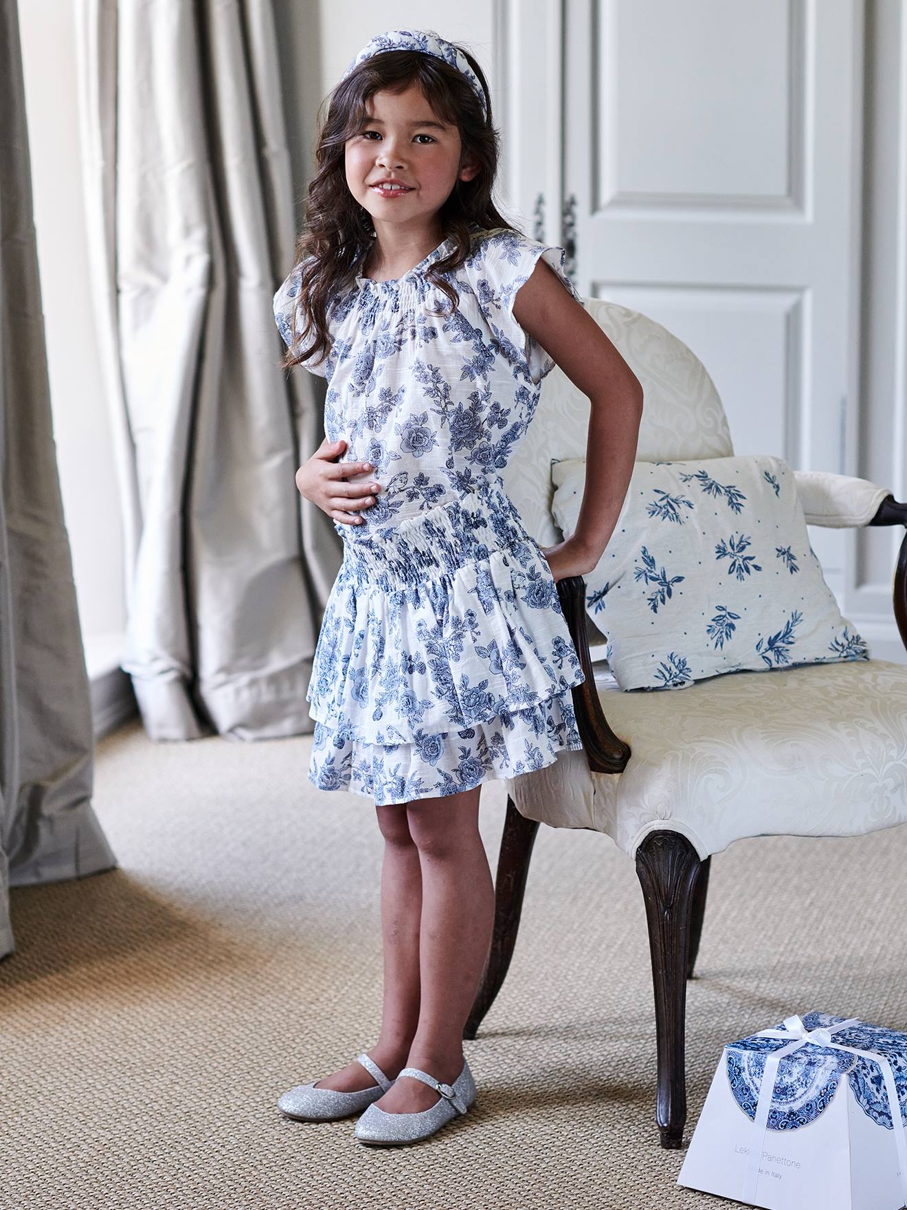 Vertbaudet Festlicher Mädchen Rock Wollweiß 92/98