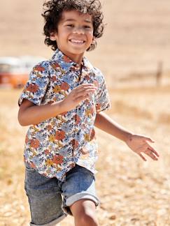 Jungenkleidung-Hemden-Kurzärmeliges Jungen Hemd
