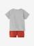 Baby-Set: T-Shirt & Shorts - grau meliert+weiß - 4