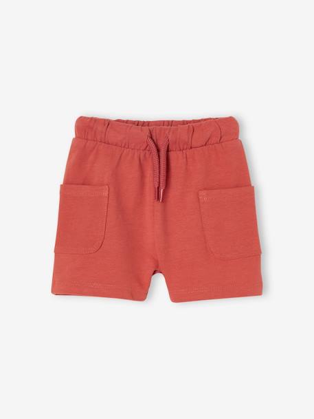 Baby-Set: T-Shirt & Shorts - grau meliert+weiß - 3