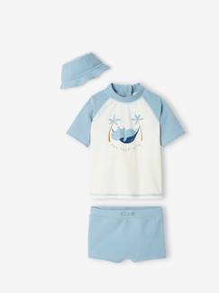 Babymode-Jungen Baby-Set: UV-Shirt, Badehose & Sonnenhut Oeko-Tex