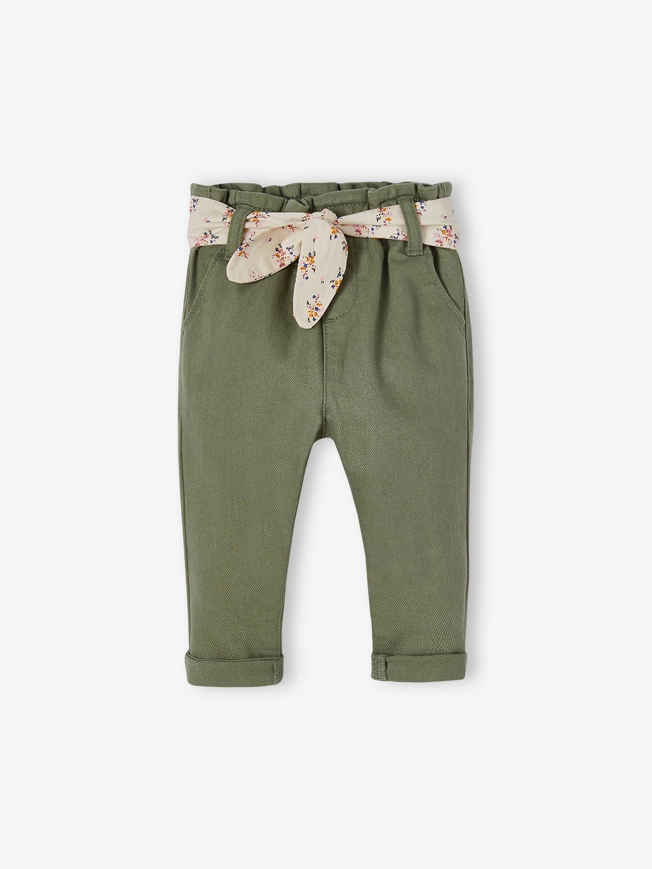 Baby Paperbag-Hose mit Gürtel
