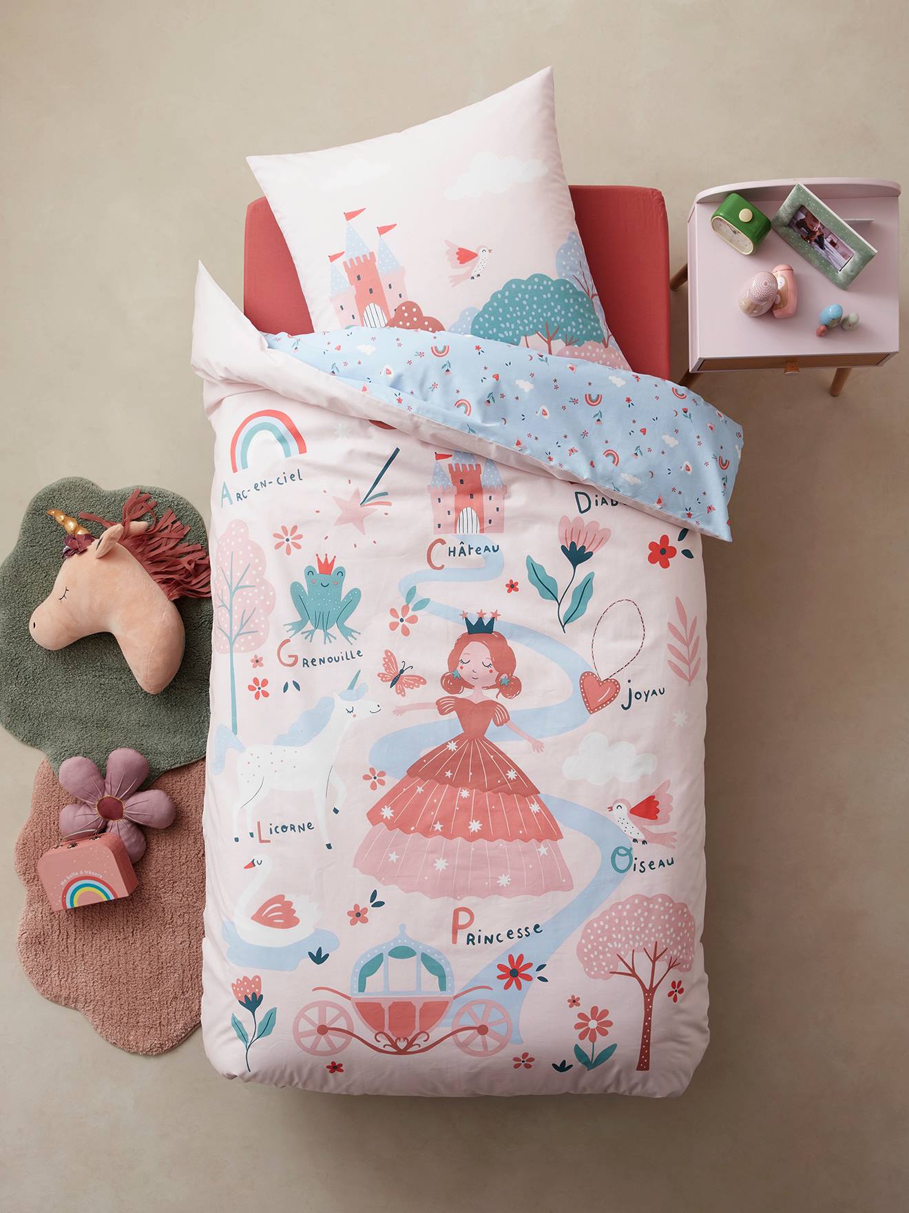 Thumbnail - Kinder Bettwäsche-Set ABC-PRINZESSIN