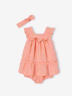 Babymode-Kleider & Röcke-Mädchen Baby-Set: Kleid, Höschen & Haarband