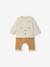 Baby Set aus Sweatshirt und Hose, personalisierbar Oeko-Tex - braun+grau meliert+nachtblau+hellbeige+pfirsich+wollweiß+pfirsich - 9