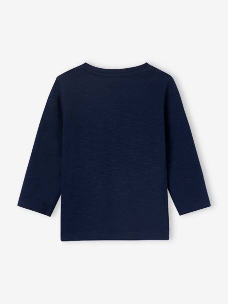 Jungen Baby Henley-Shirt BASIC, personalisierbar - nachtblau+rostbraun+sand - 4