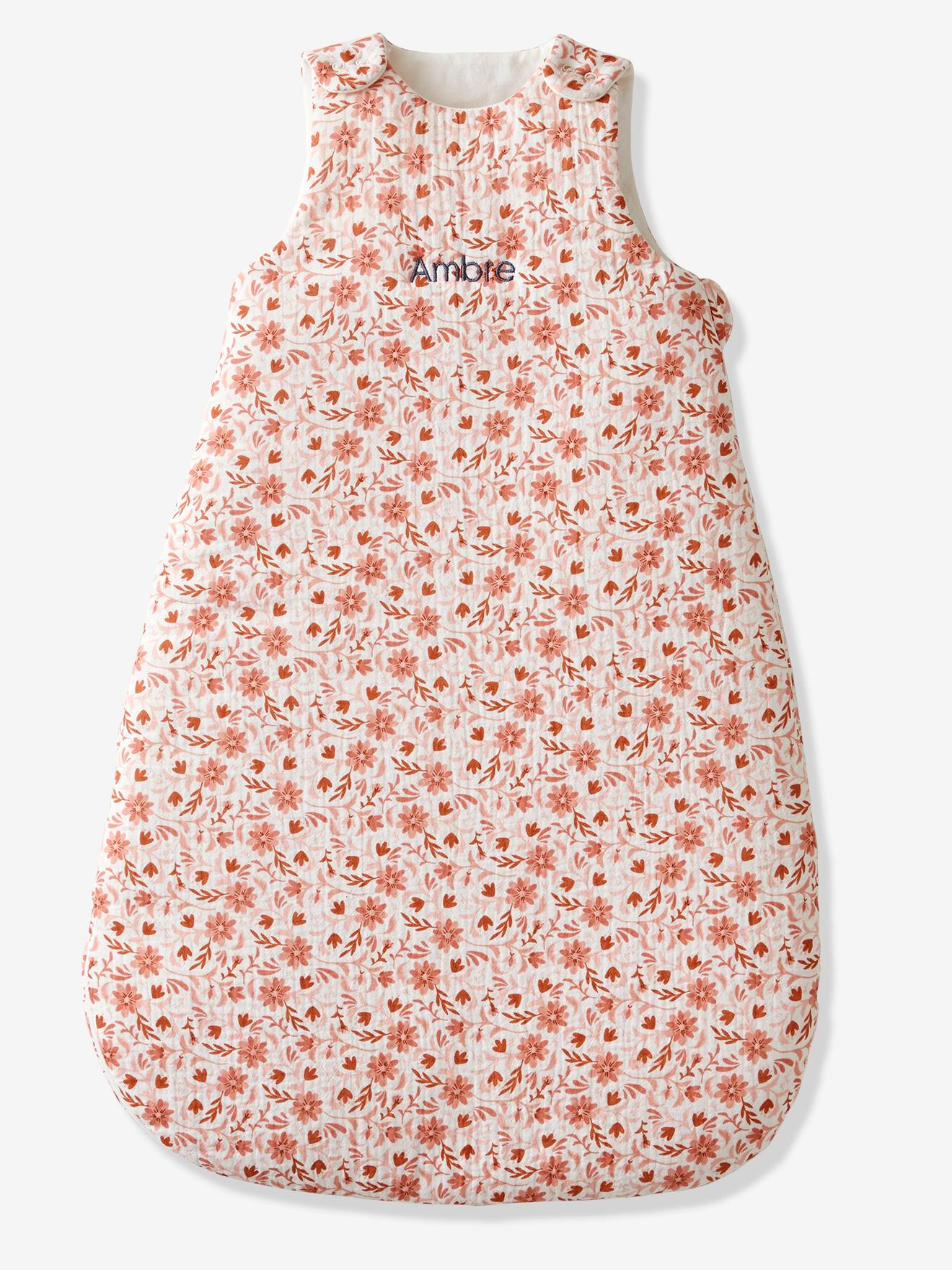 Thumbnail - Ärmelloser Baby Schlafsack aus Musselin HIPPIE VINTAGE personalisierbar