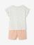 Mädchen-Set: T-Shirt & Shorts - marine+pfirsich - 11