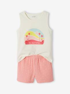Maedchenkleidung-Schlafanzüge & Nachthemden-Kurzer Mädchen Schlafanzug, Flamingo