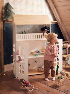 Spielzeug-Puppen-Anziehpuppen & Zubehör-Puppenhaus „Romantique“, Holz FSC