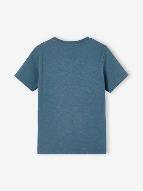 Jungen T-Shirt BASIC, personalisierbar Oeko-Tex - blaugrau+bordeaux+graugrün+hellblau+hellgelb+wollweiß - 3
