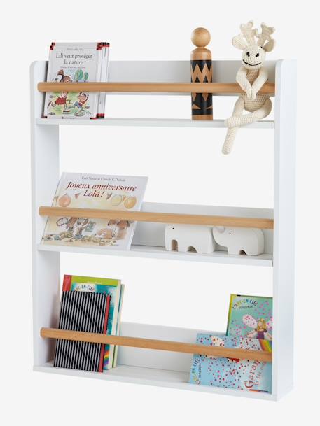 Kinderzimmer Bücherregal KONFETTI, 3 Böden weiß+weiß/natur 9