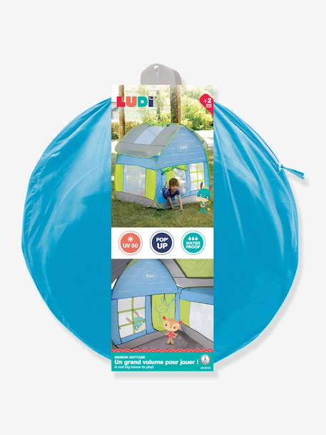 Kinder Spielzelt „Haus“ mit UV-Schutz LUDI - blau - 4