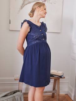 Umstandsmode-Stillmode-Kurzes Kleid für Schwangerschaft und Stillzeit