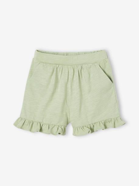 Mädchen-Set: T-Shirt & Shorts Oeko-Tex - aqua+gelb/wollweiß geblümt sonnenbl+koralle+marine+koralle - 3