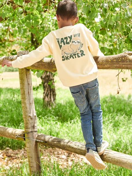 Jungen Sweatshirt mit Print hinten - gelb+pfirsich - 9
