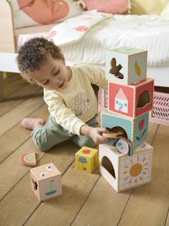 Spielzeug-Baby Stapelturm mit Steckspiel aus Holz FSC®