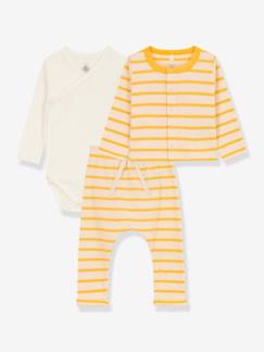 Babymode-Baby-Sets-3-teiliges Baby-Set PETIT BATEAU, Bio-Baumwolle Oeko-Tex