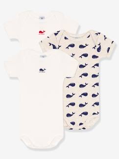 3er-Pack Baby Kurzarmbodys PETIT BATEAU, Bio-Baumwolle -  - [numero-image]