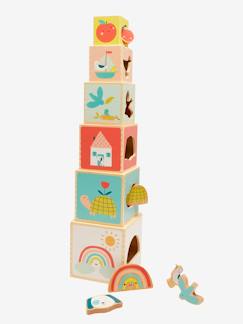 Baby Stapelturm mit Steckspiel „Tansania“ aus Holz FSC -  - [numero-image]
