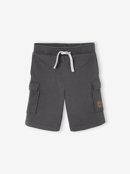 Jungen Sweatshorts, Cargo-Style - grau - 1