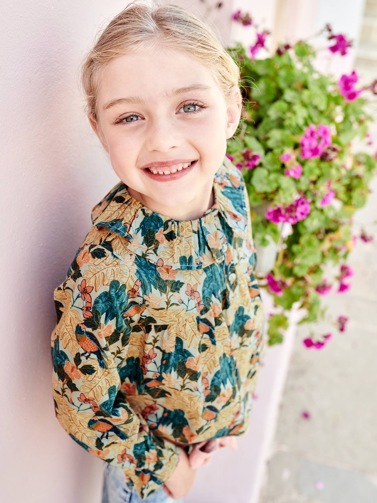 Thumbnail - Mädchen Bluse mit Blumen