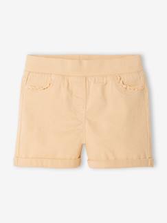 Maedchenkleidung-Shorts & Bermudas-Mädchen Shorts, Makrameespitze BASIC, Bundweite verstellbar