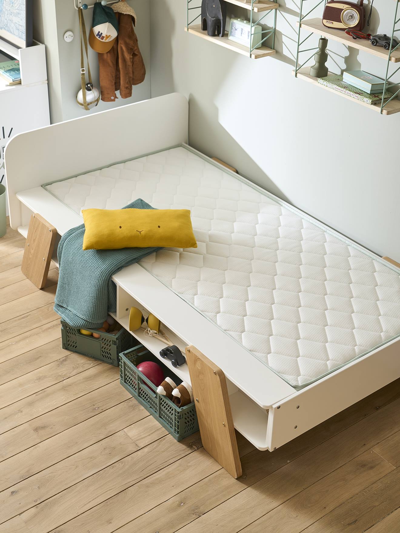 Kinder Matratze 90x200 cm aus Latex & Schaumstoff, Made in France weiß Gr. 90x200 von vertbaudet