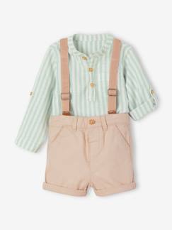 -Baby-Set: Hemd & Shorts mit Hosenträgern