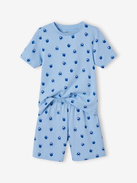 Kurzer Jungen Schlafanzug mit Monstern - hellblau - 2