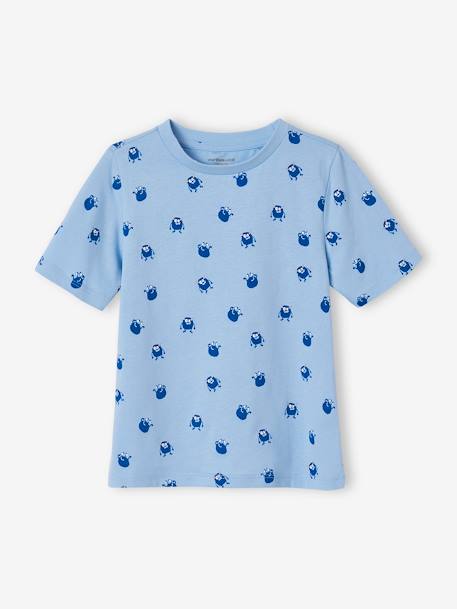 Kurzer Jungen Schlafanzug mit Monstern - hellblau - 4